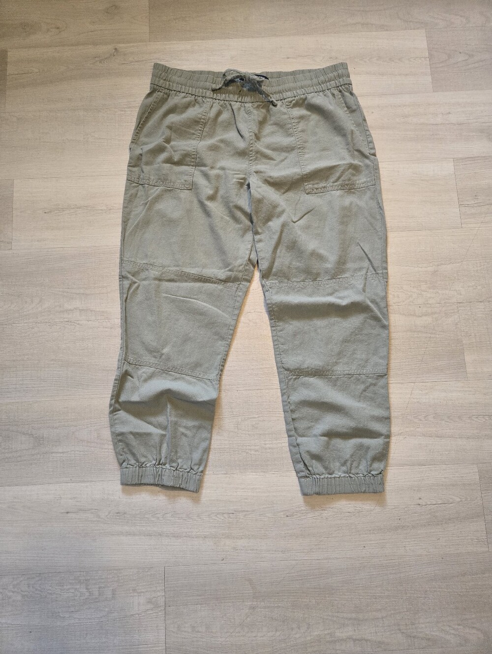 Calvin Klein Linen Sage Green Casual Joggers